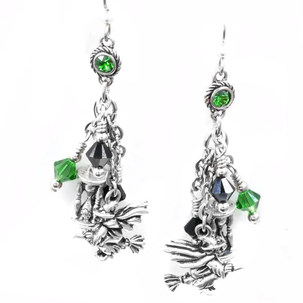 Witch Charm Earrings, Drop Earrings