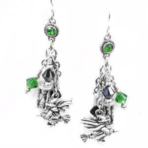 Witch Charm Earrings, Drop Earrings