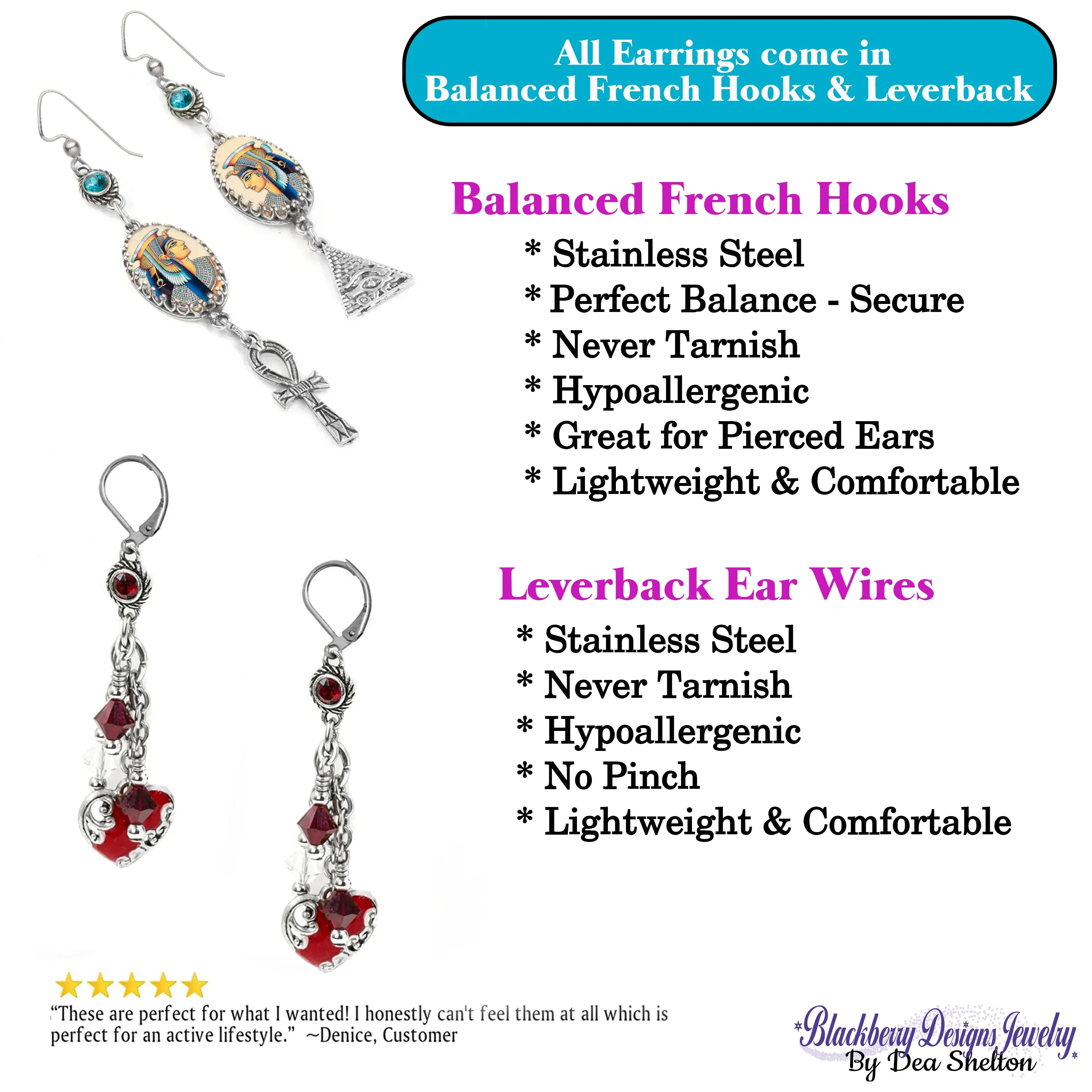 Witch Charm Earrings, Drop Earrings