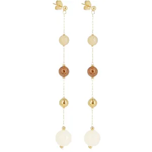 ZAG Long Gold Drop Earrings